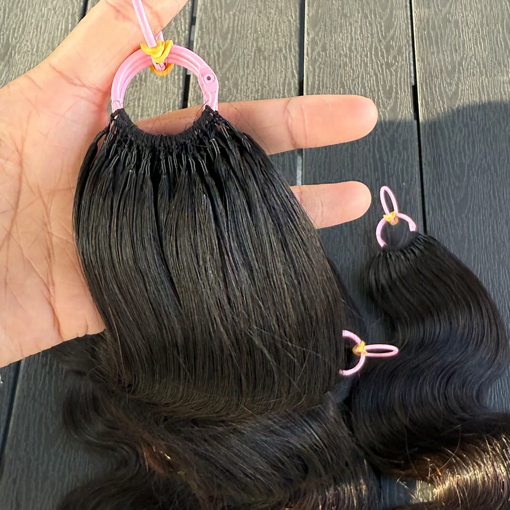 Body Wave Knotless Pre-Separated Crochet Hair Extensions Human Hair Natural Color Crochet Feather Human Hair For Braids