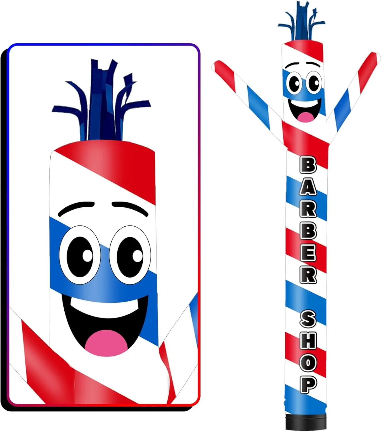 

15FT Tall Inflatable Tube Man for Outdoor Advertising and Business Promotion, Wacky Wavy Dancing Guy (18'' Diameter)