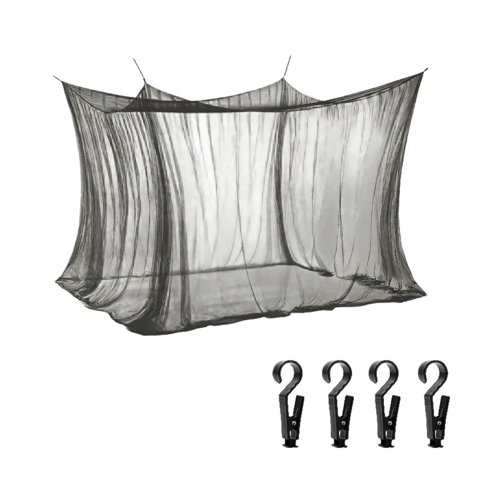 For Picnic Outdoors Black 4 Corners Bed Net Outdoor Travel Net Innovative Strap System Foldable Storage Friendly