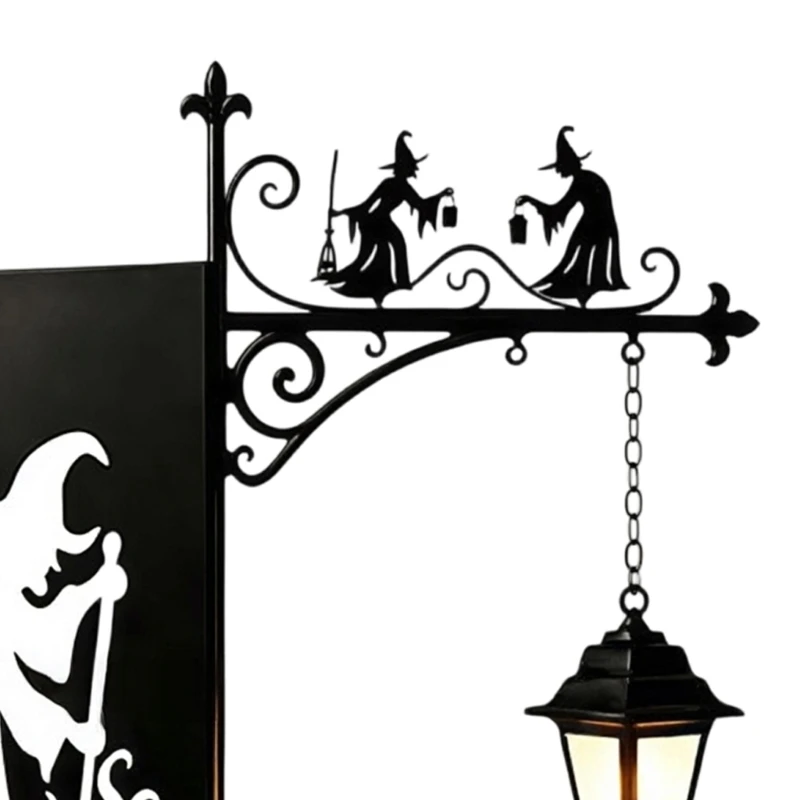 D7YC 2 pièces bouchons livre en forme sorcière avec lumière lanterne chaude, serre-livres en métal pour étagères