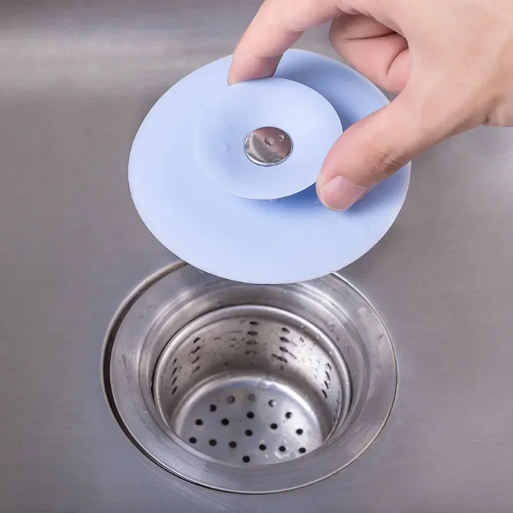 

New Kitchen Press Type Odor Proof Closed Bounce Silicone Sink Anti Clogging Plastic Filter UFO Shaped Floor Drain