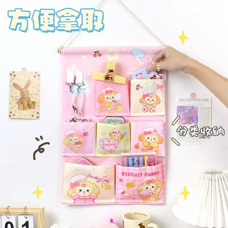 

Sweet Hello Kitty Anime Cinnamoroll Kawaii Sanrio Storage Bag Cute Cartoon Kuromi Student Hanging Bag Lovely Gifts for Kids