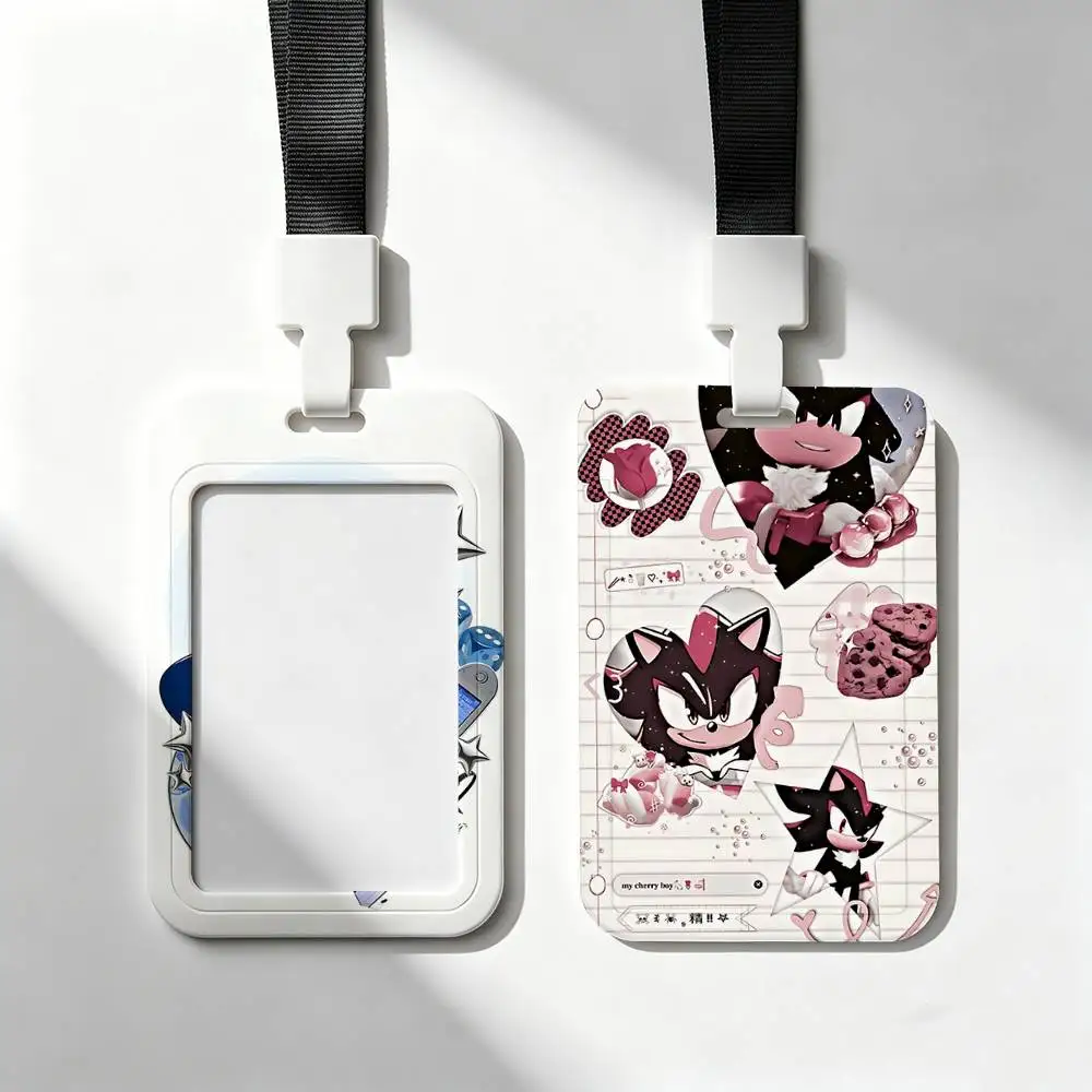 Cool Y-Sonic-ES ID Card Holder Badge Holders Lanyard Business Exhibit School Strap Neck Hang