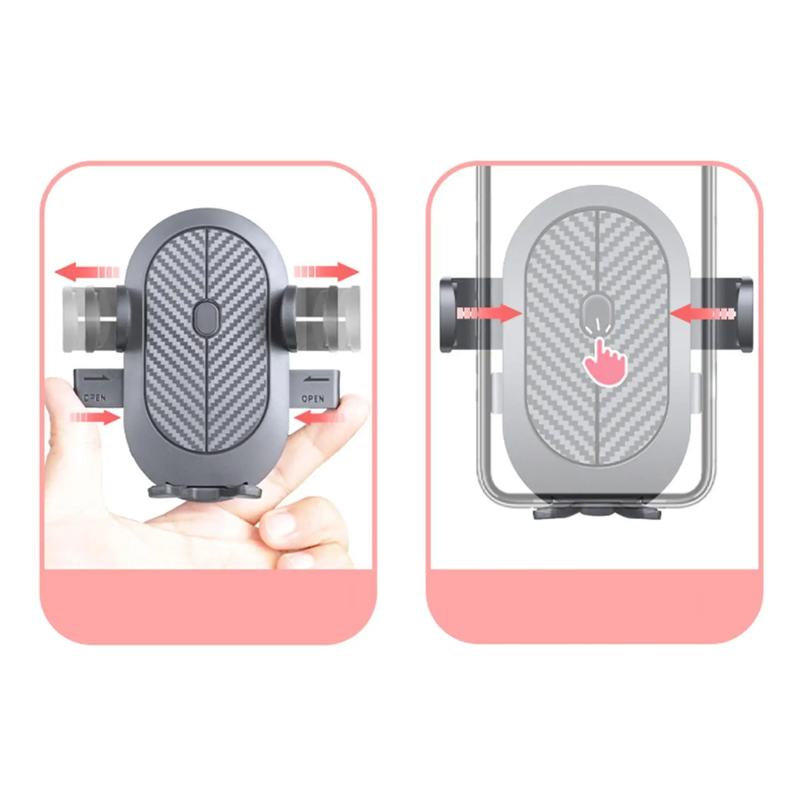 Universal Smartphone Cradle Clamp Bike Phone Mount Bracket for Stroller Bicycle Electric Vehicle Shopping Cart Holder