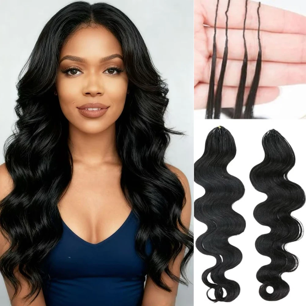 

Бесшовные многоразовые натуральные черные волосы для наращивания методом крючковой вязки, предварительно разделенные, невидимые, с эффектом перьев, для женщин