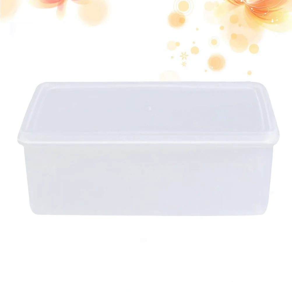 

1.4L Single Layer Plastic Crisper Rectangular Transparent Storage Box Dry Food Storage Container with Lid for Home Kitchen Bar