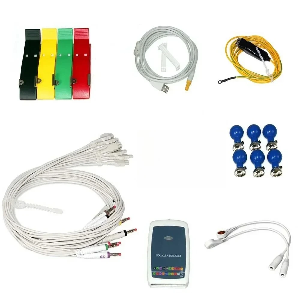2025/8000G  Workstation Portable Waveform 12 Lead Resting  Plastic Ce High Accuracy