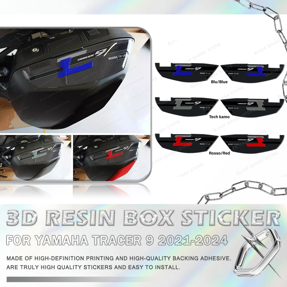 For Yamaha Tracer 9 Tracer9 2021 2022 2023 2024 Motorcycle Case Sticker Side Boxes Panniers Luggage Protection Decals