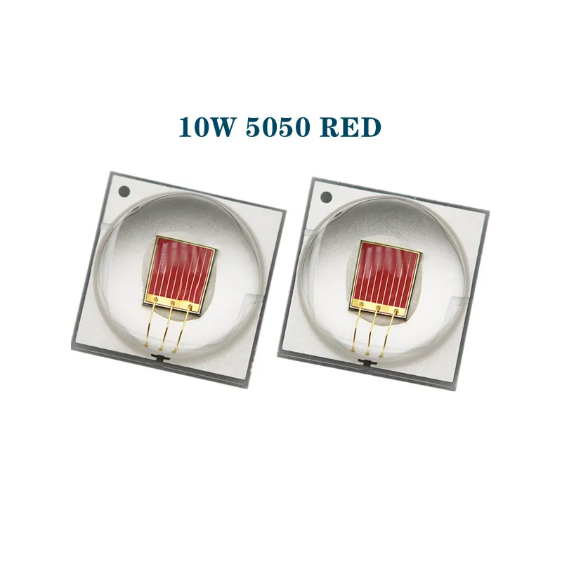 50pcs LED SMD 5050 chip XML2 T6 U2 10W high power Beads White 6000k warm red green blue UV diodes Ceramic base silicone lens