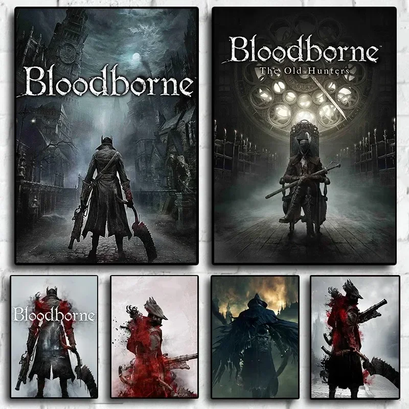 Bloodborne PS لعبة فيديو جدار ديكور فني لغرفة المعيشة غرفة الاطفال الحديثة قماش اللوحة الملصقات هدية تزيين المنزل #1