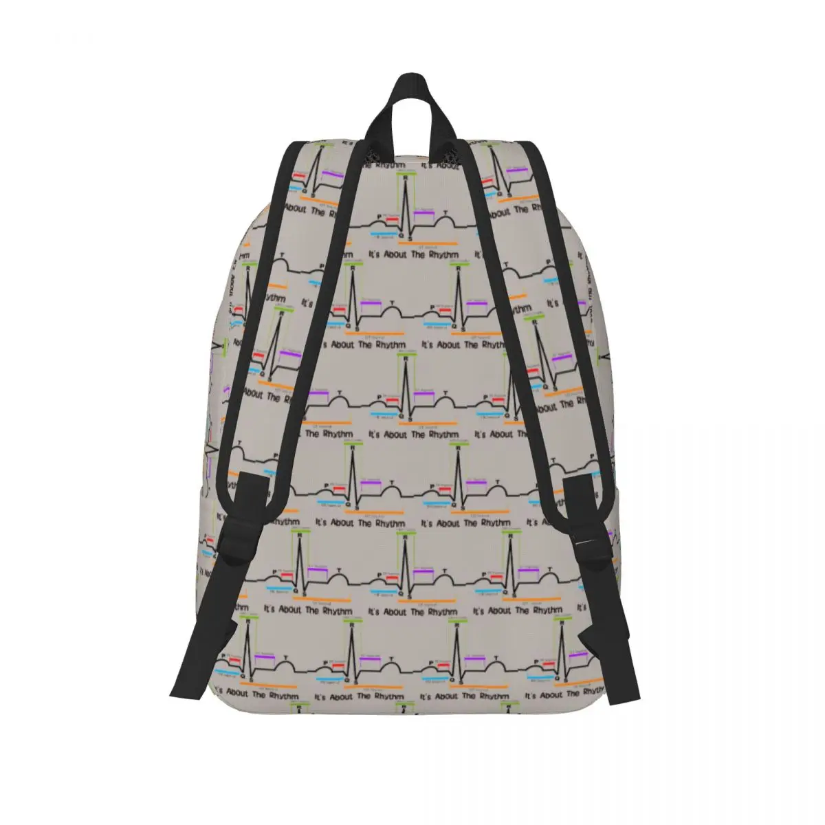Cardiac ST Segment Rhythm Student Backpack School Bag Hiking Travel Daypack for Boys Girls Fashion Bookbag Shoulder Bags
