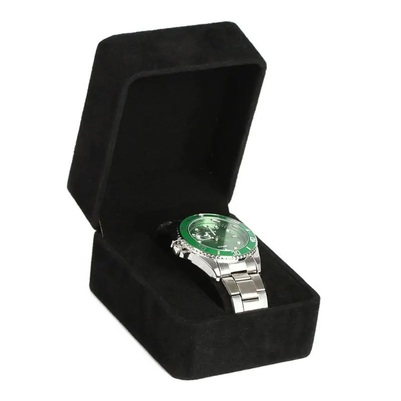 A52E Flannelette Uhr Reiseetui Handgefertigte Schmuck Aufbewahrungsbox Uhren Halter Box – Detail 9