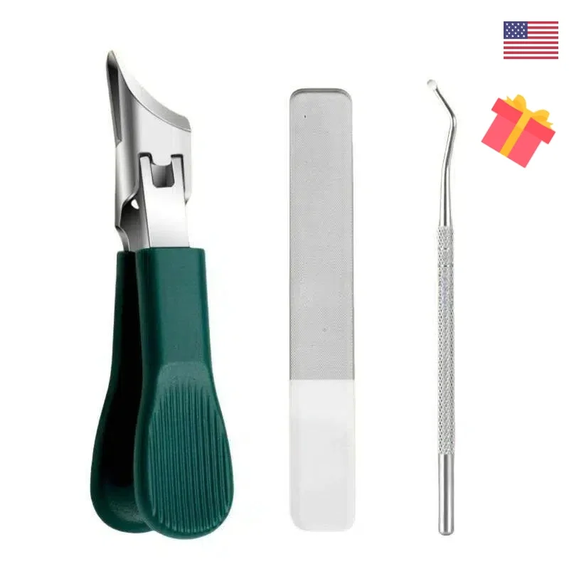 

Professional Ingrown Nail Repair Kit! 3-Piece Green Eagle Beak Clippers: High-Quality Stainless Steel, Cuts Thick Nails
