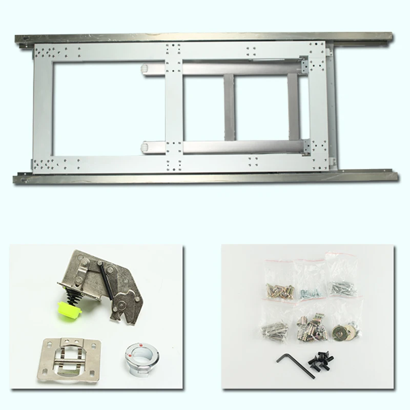 Hidden foldable wall-mounted dining table, down-turn hardware bracket, multi-functional desk, cabinet bar connection accessories