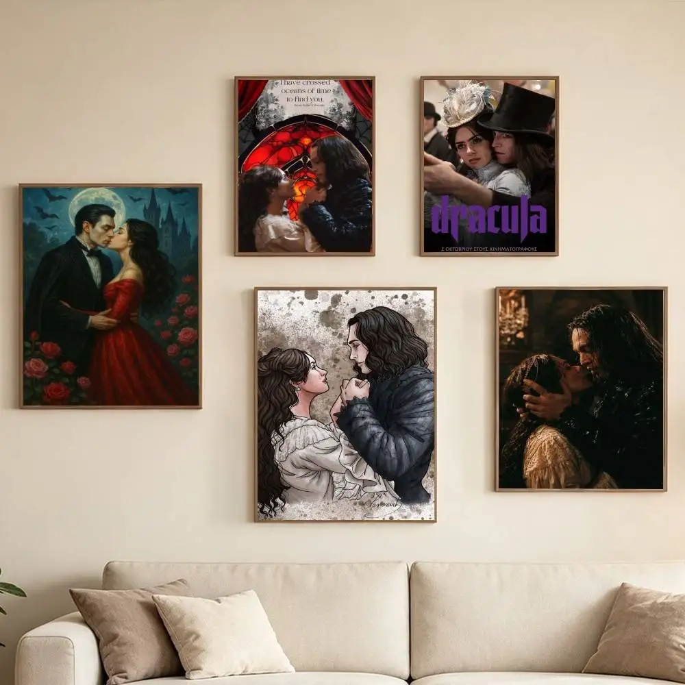 D-Dracula A Love-E Tale Poster Waterproof Wall Art Sticker For Bar Living Room Vintage Decor High Quality Print Gift