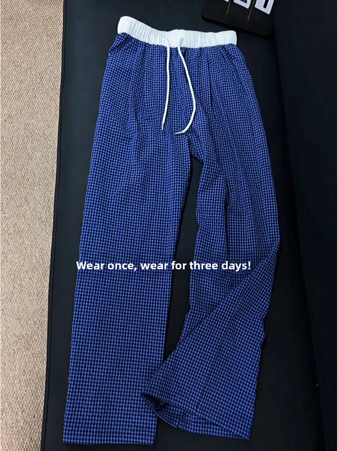 

Cleanfit Ice Silk Plaid Pants Men's Summer Thin Cool Breathable Air Conditioning Pants Lazy American Casual Trousers