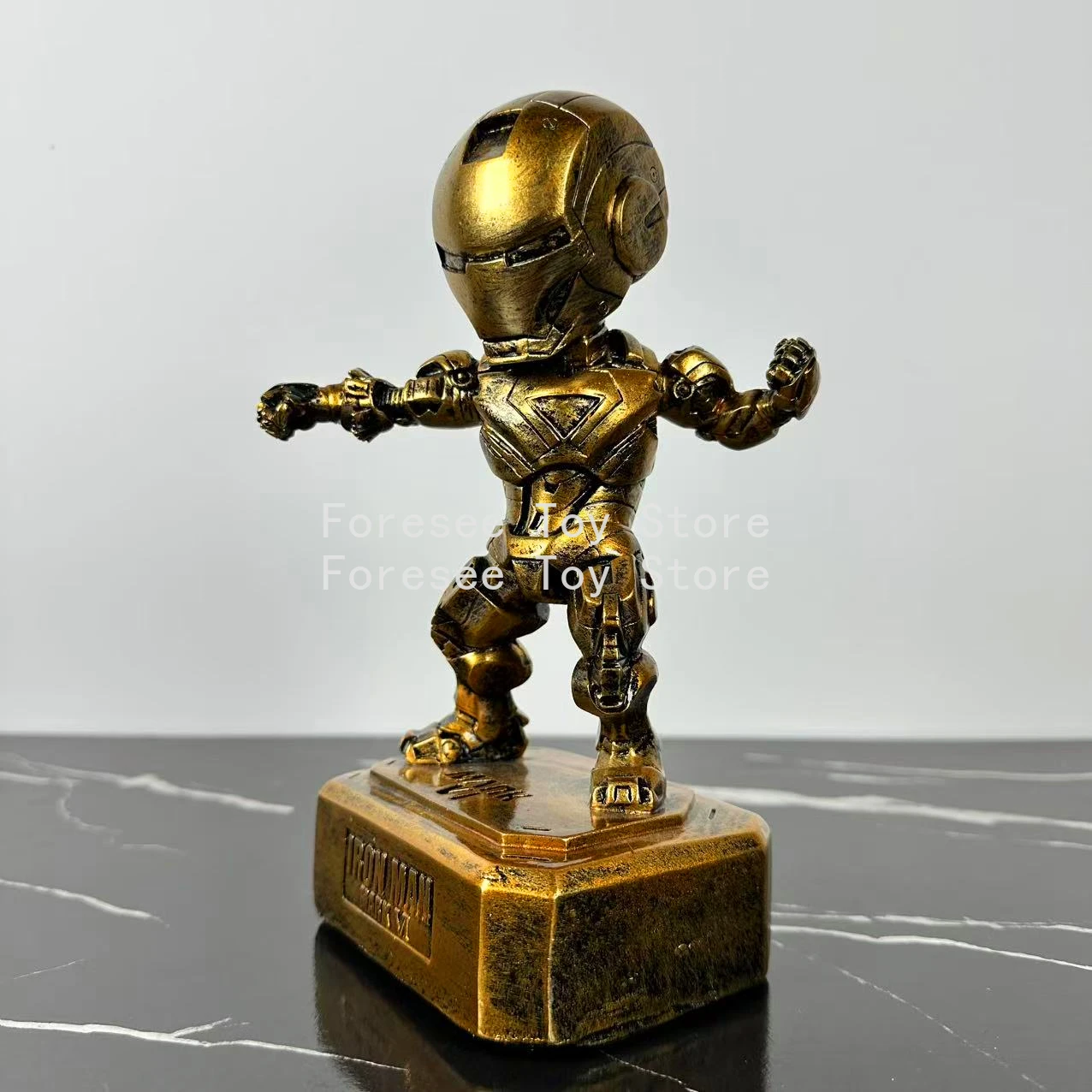 متوفر في المخزون 20 سم نسخة Q شخصية الرجل الحديدي مارفل أنيمي مجموعة نموذج سطح المكتب زخرفة الزينة أفضل هدية للأطفال #2