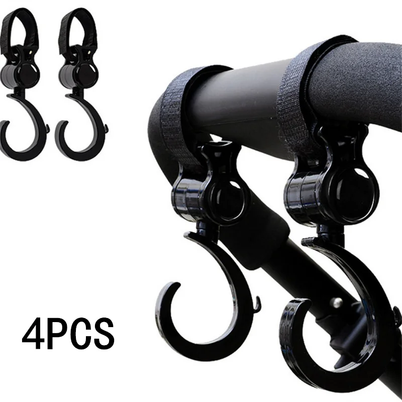 

1/2/4PCS Pram Hook Baby Stroller Accessories Shopping Prop 360 Degree Rotating Hooks Stroller Hooks for Hanging Out Bicycle Hook