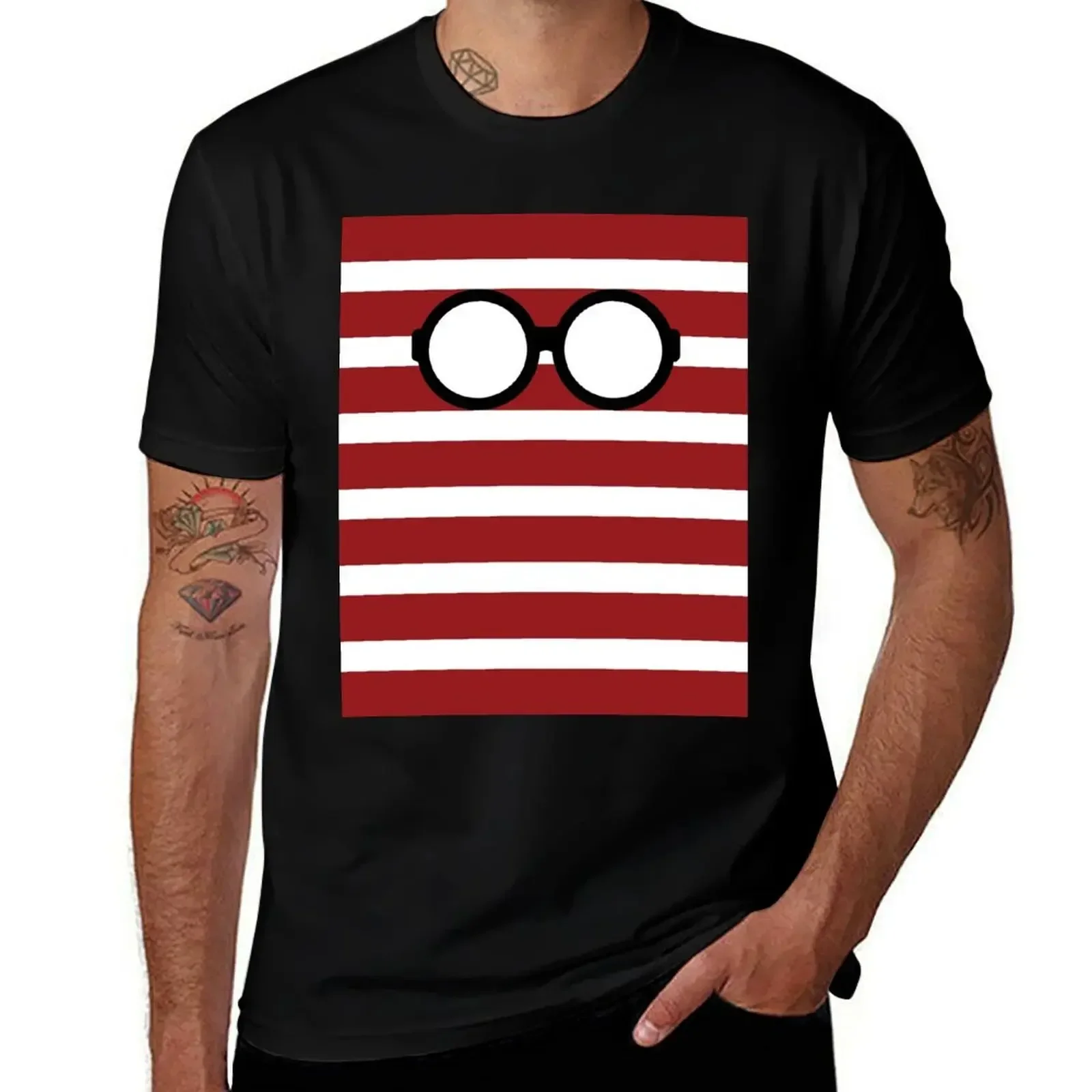 Hidden in Plain Sight T-Shirt Graphic Print Short Sleeve T-Shirt(4XL 5XL 6XL No Shipping)
