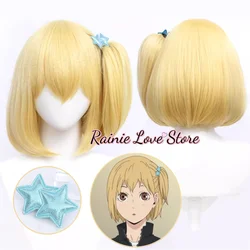 Anime Haik! !! Yuu Hitoka Yachi peruka do cosplay gwiazda nakrycia głowy Yachi Hitoka Cosplay blond włosy na Halloween karnawał do odgrywania ról