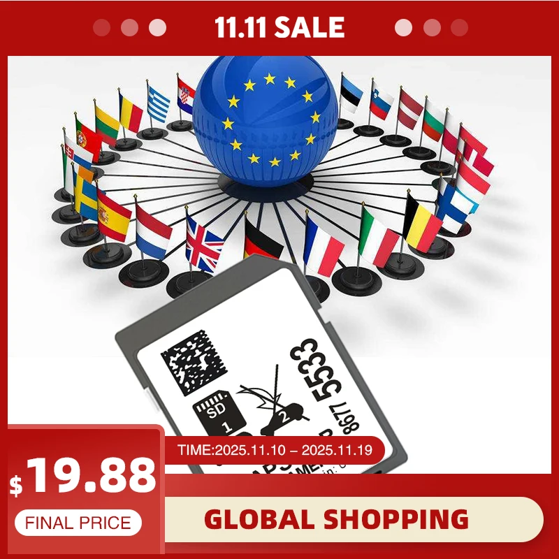 

Sat Nav 8GB Maps USA CAN MEX SD Card 2023 for Cadillac Chevrolet GMC Vehicle GPS Update Navi Software Navigation 8677-5533