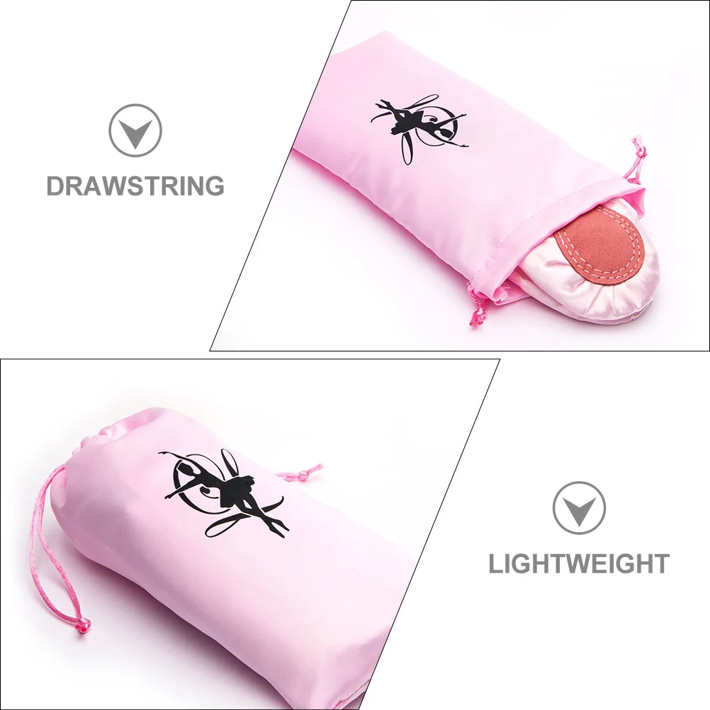 Dance Shoe Pouches Storage Bag Ballet Shoes for Girls Water Proof Pink Satin Bags Bride