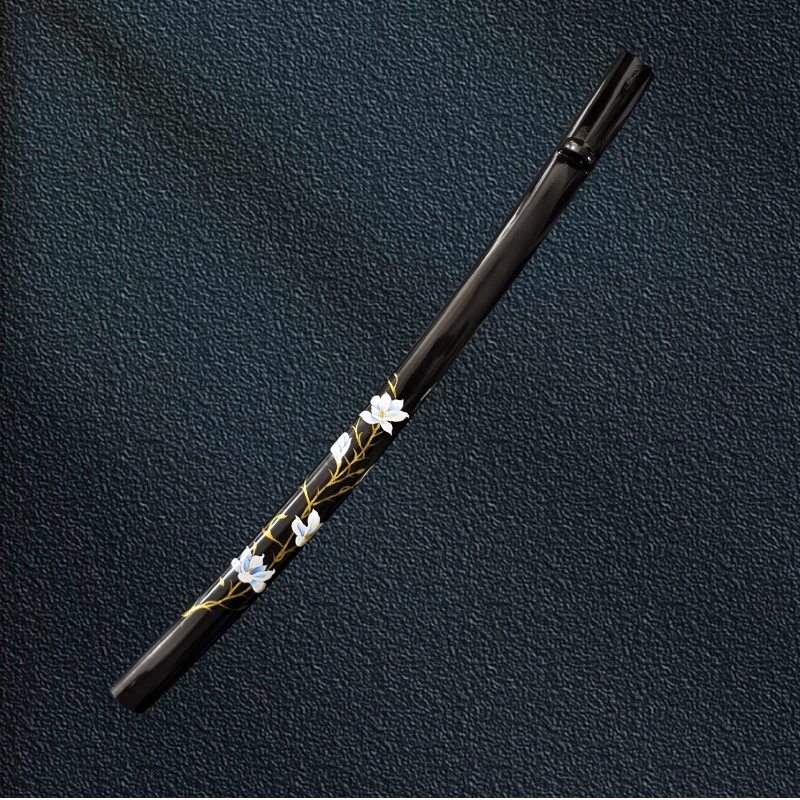 

Saya-Japanese Sword Sheath, Wooden Scabbard, Sword Katana Saya, Magnolia Plant, Manual Painting, Can Custom