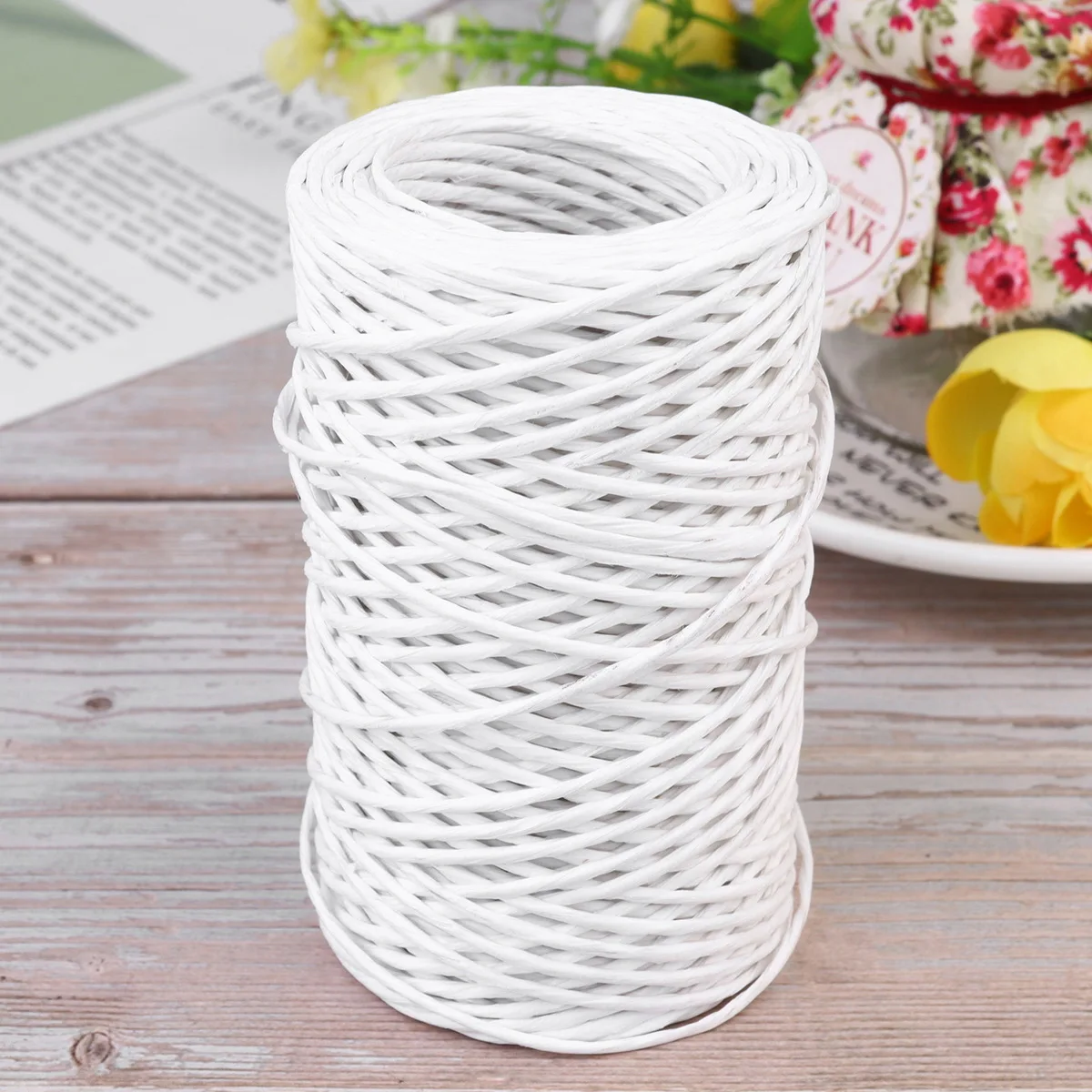 

5000cm Floral Rope High Gardening Binding Ribbon Quality Gift Wrapping Flower Store Use Gardening Ribbon White