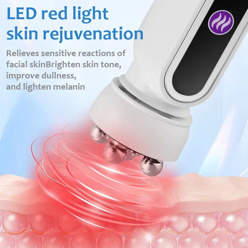 Rodillo EMS para masaje Facial, máquina de Estiramiento Facial, microcorriente, estiramiento de la piel, rejuvenecimiento, línea en V, rodillo para ojos, belleza, cuidado de la piel