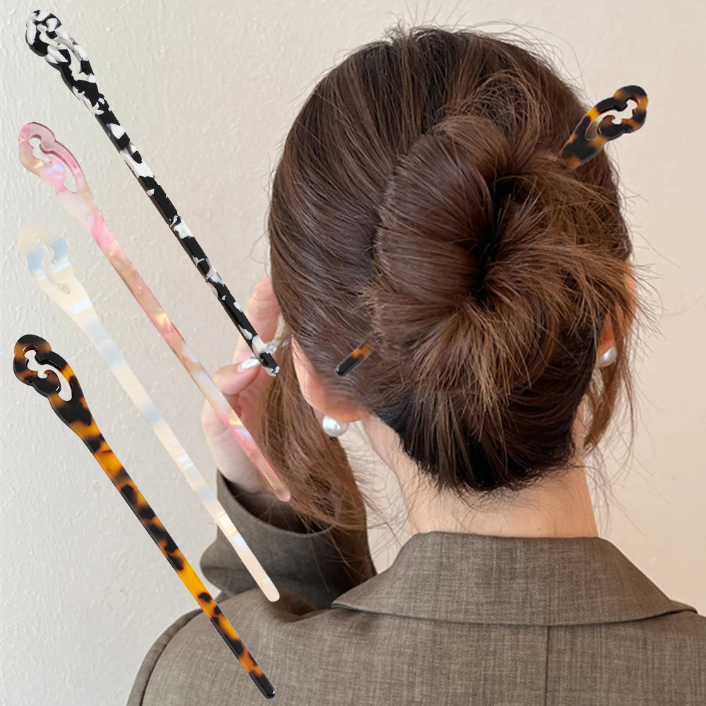 

Cloud Chinese Style Hair Stick Vintage Acetate Marbled Women Hairpins Headdress Headwear Hair Stick Bun Jewelry Hair Accessories