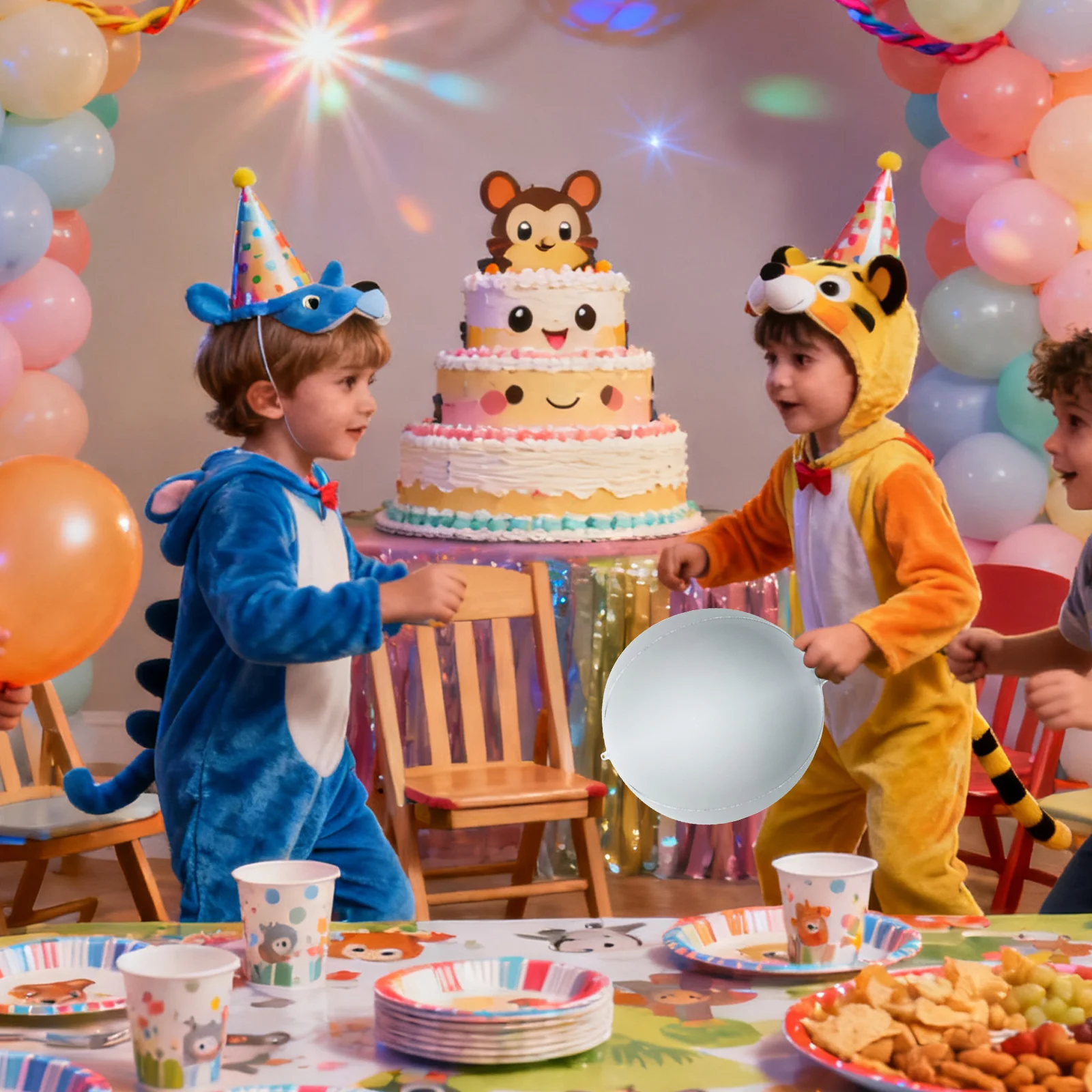 

20Pcs White Round Foil Balloons Large Aluminum Sphere Party Decoration for Wedding Birthday Graduation Celebration Festival