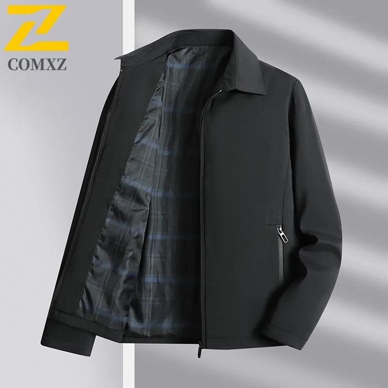 سترة رجالية كاجوال مريحة للأعمال من COMXZ معطف خفيف للدراجات النارية ملابس يومية خفيفة مقاومة للاهتراء ملابس رجالية شتوية جديدة #4