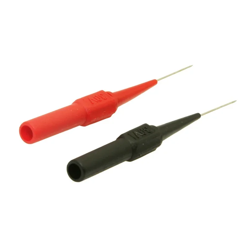 Ago perforante isolante 2 pezzi sonde di prova multimetro Non distruttive rosso/nero 30V-60V per spina a Banana