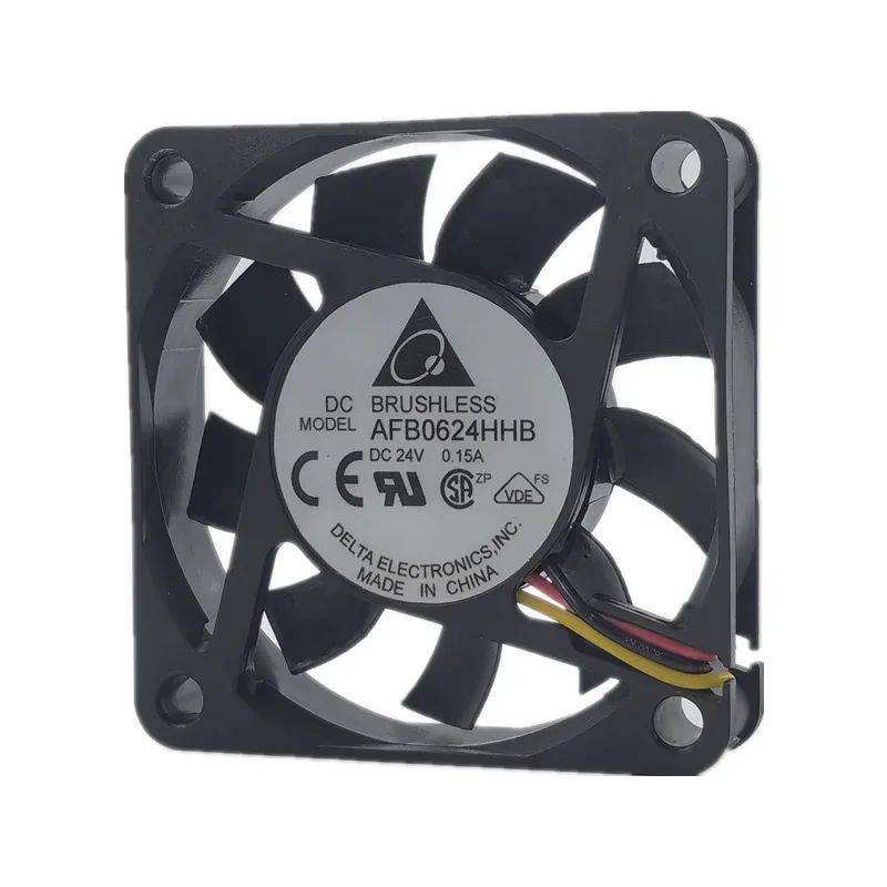 New AFB0624HHB DC 24V 0.15A 6cm 6015 CPU chassis frequency converter fan cooling fan 60*60*15MM
