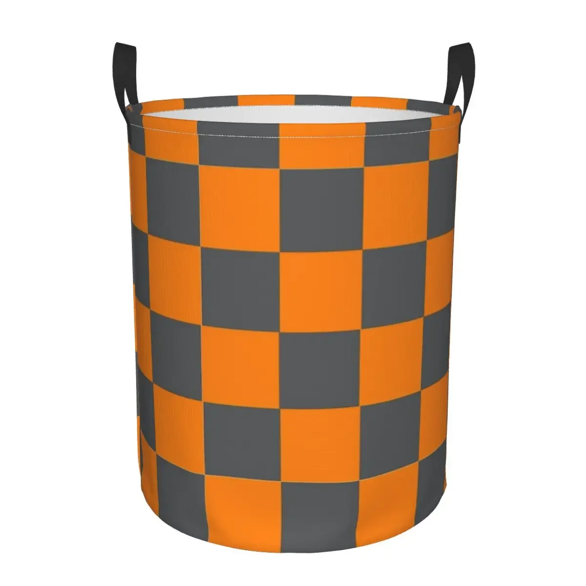 Tennessee Orange And Smokey Grey Checker Dirty Laundry Baskets Foldable Large Waterproof Clothes Toys Sundries Storage Basket