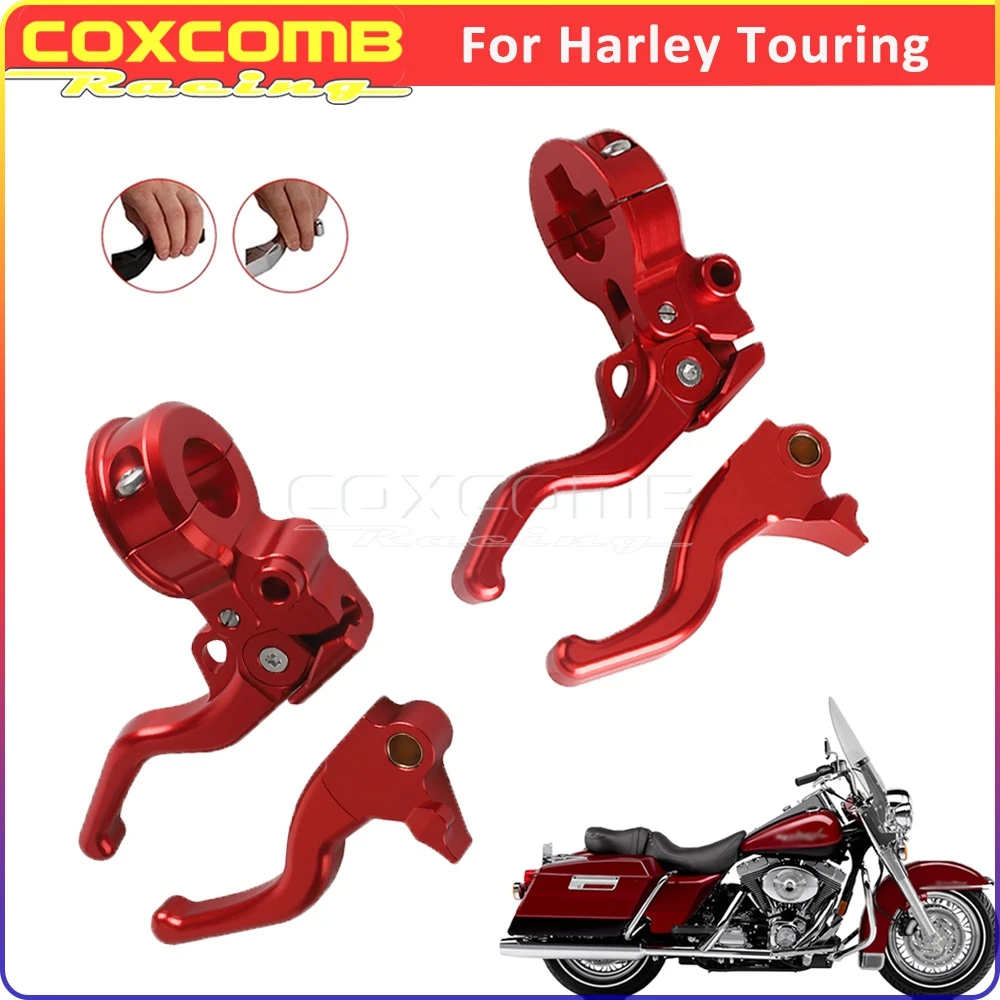 For Harley Street Glide FLHX FLHXI Road King FLHRC/I FLHRS/I FLHR/I Electra Glide Brake Clutch Lver Motorcycle Short Hand Levers