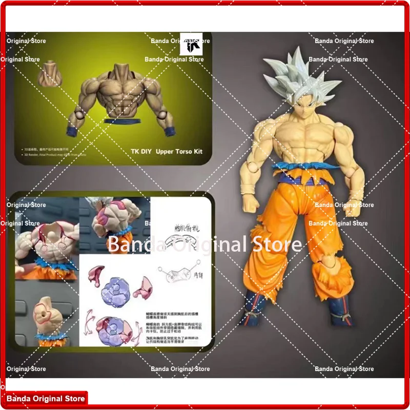 100% In Stock Original TKDIY TK CUSTOM 04 Muscle Modification Parts Son Goku Ultra Instinct Upper Torso Kit Dragon Ball SHF Toys