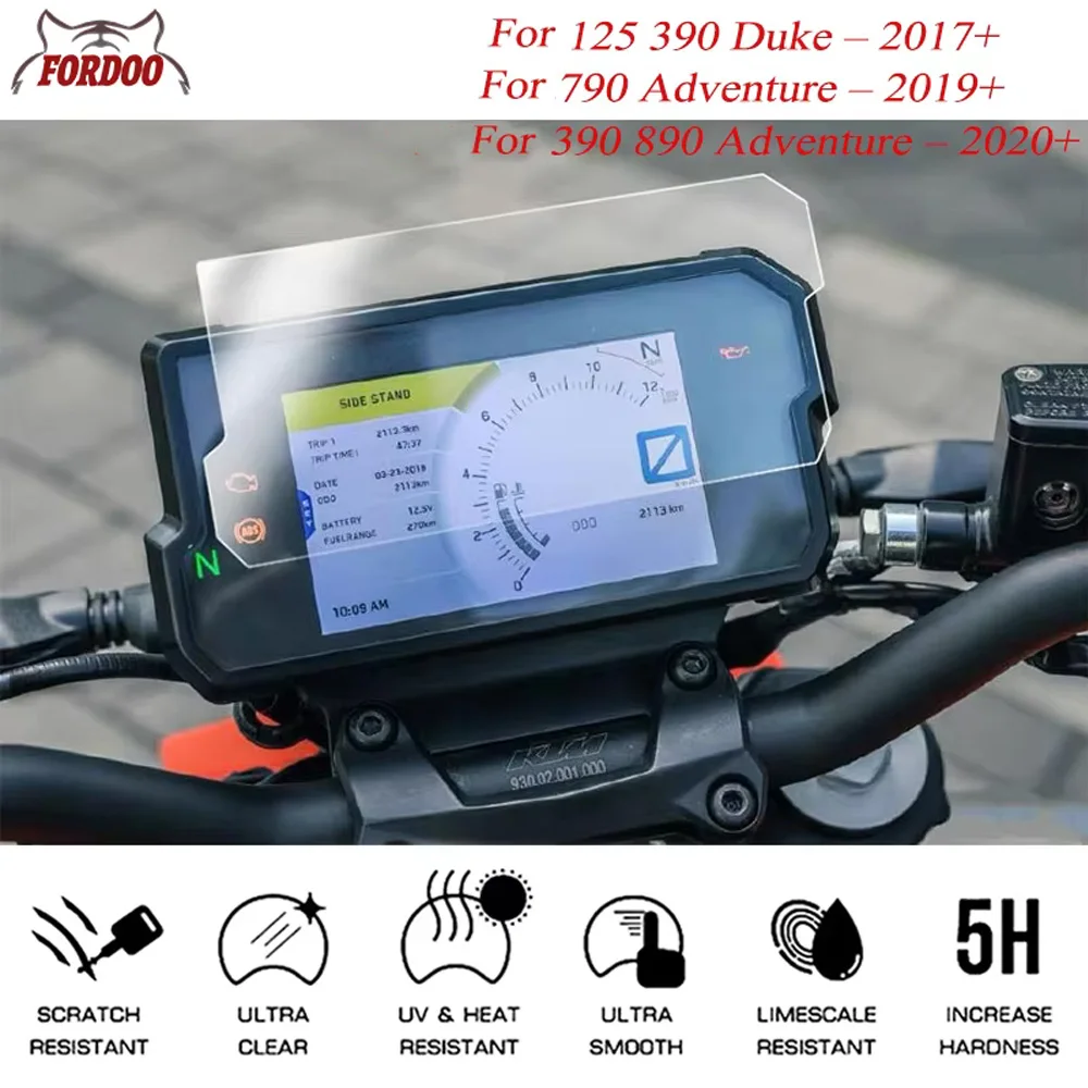 

Для DUKE 125 390 790 890 Adventure R ADV R DUKE 390 2017 г. мотоциклетная защитная пленка для экрана от царапин, защитная пленка для экрана