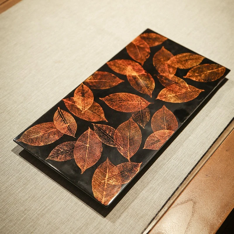 Brewing tray Natural raw lacquer polished tea tea set Chinese tea tray
