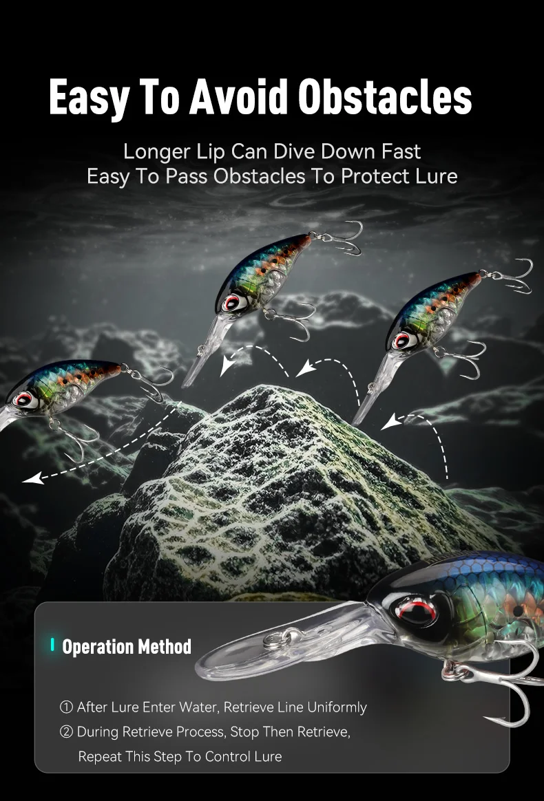 Kingdom Floating Crankbaits Minnow 6 g 6,5 g 10,5 g Geräusch künstliche harte Köder 3 Arten Lippenbarsch Hecht Forelle Süßwasser-Angelköder – Detail 6