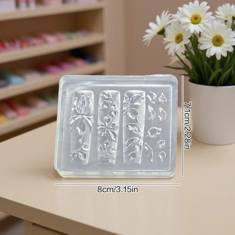 1 pièces 3D acrylique moule à ongles fleur de lys coquille de mer conque corail étoile de mer décorations d'ongles bricolage Silicone manucure moule Nail Art moule