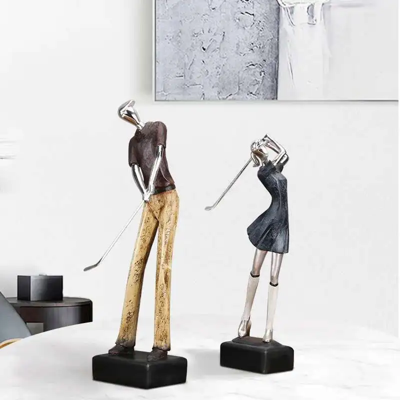 

Новые китайские фигурки для любителей гольфа, украшения для гостиной, рабочего стола, кабинета, модель комнаты, крыльца, дома, мягкие украшения