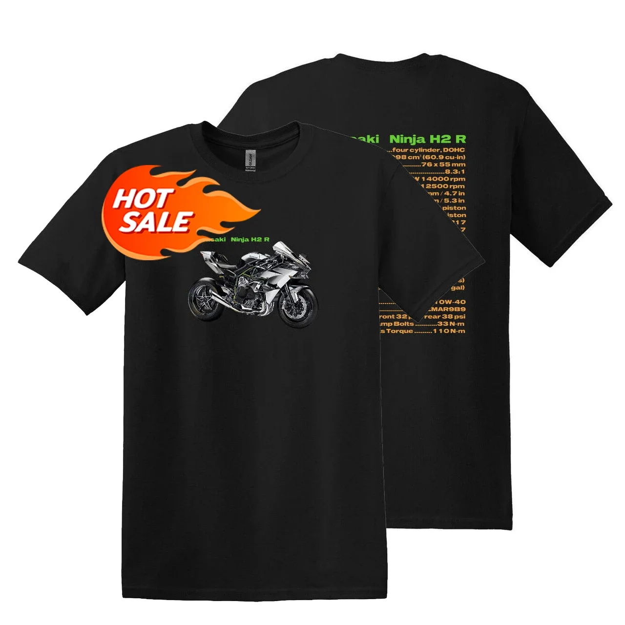 

Ninja H2 R Motorcycle Technical Details Printed T-Shirt 100% Cotton O-Neck Short Sleeve Casual Mens T-shirt Rider Streetwear