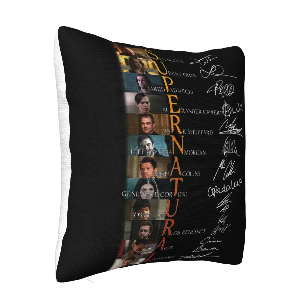 Supernatural All Cast Members Signatures S To 3Xl Novelty Latest Vintage Breathable Harajuku Pillow Case