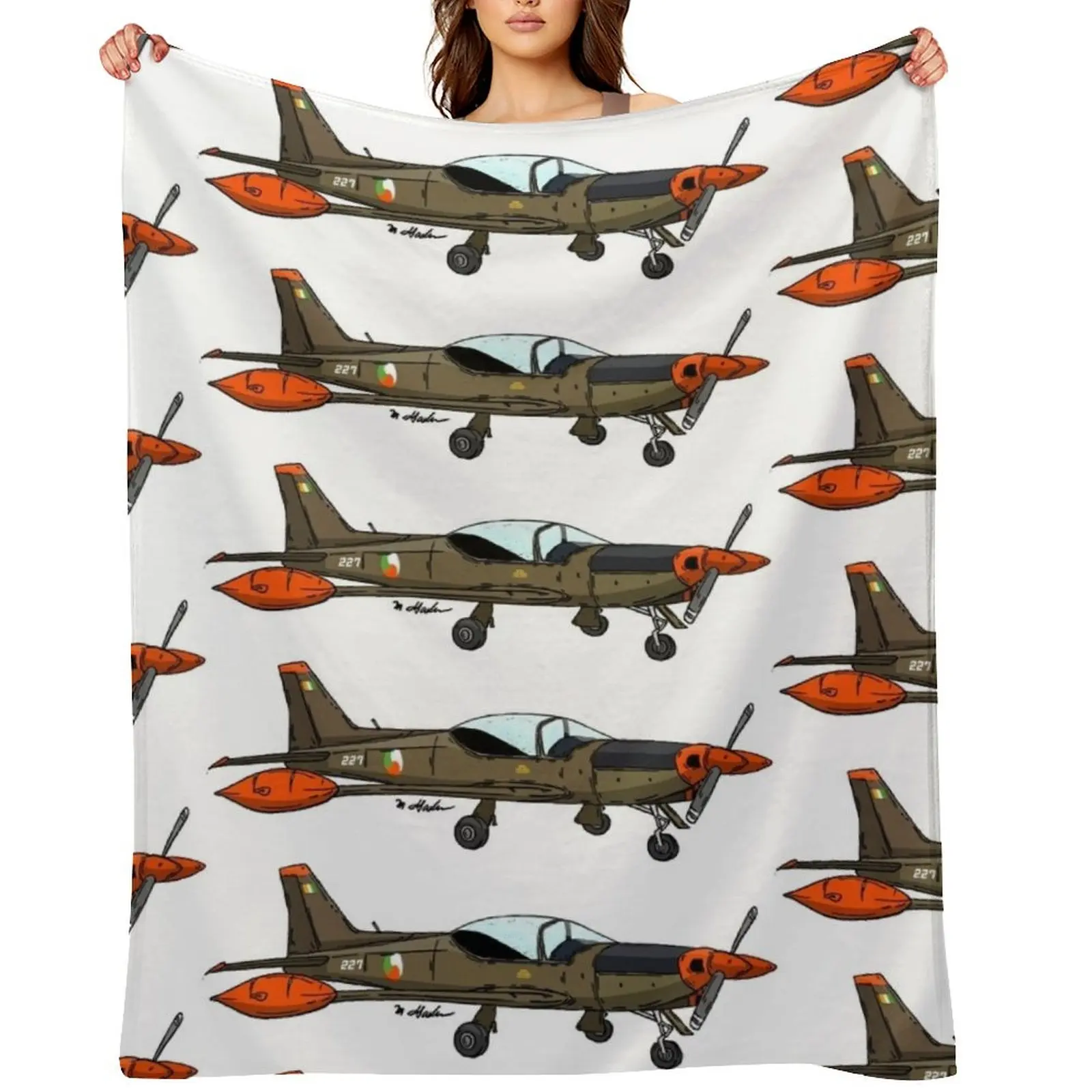 

SIAI Marchetti SF 260W Throw Blanket Hair Bed covers Luxury Summer Beddings Blankets