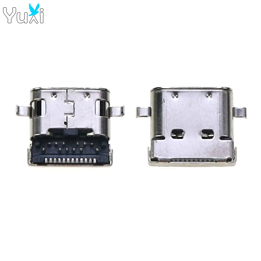 YuXi 2pcs USB Type C Charging Port Connector 24Pin Power Socket USB Jack Plug USB 3.1 24P Charge Dock