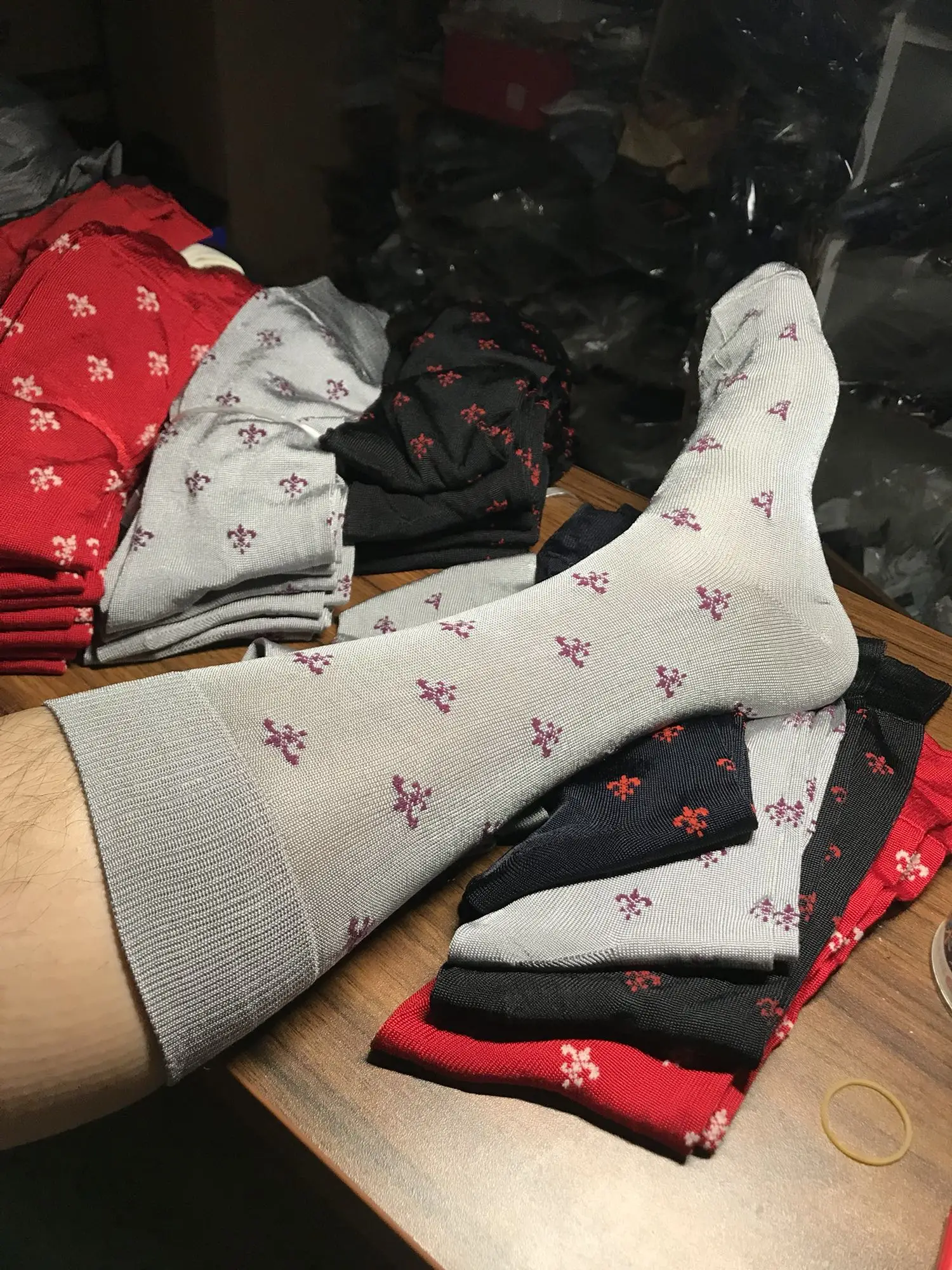 Chaussettes de Noël Rouge, Tenue de Père Noël