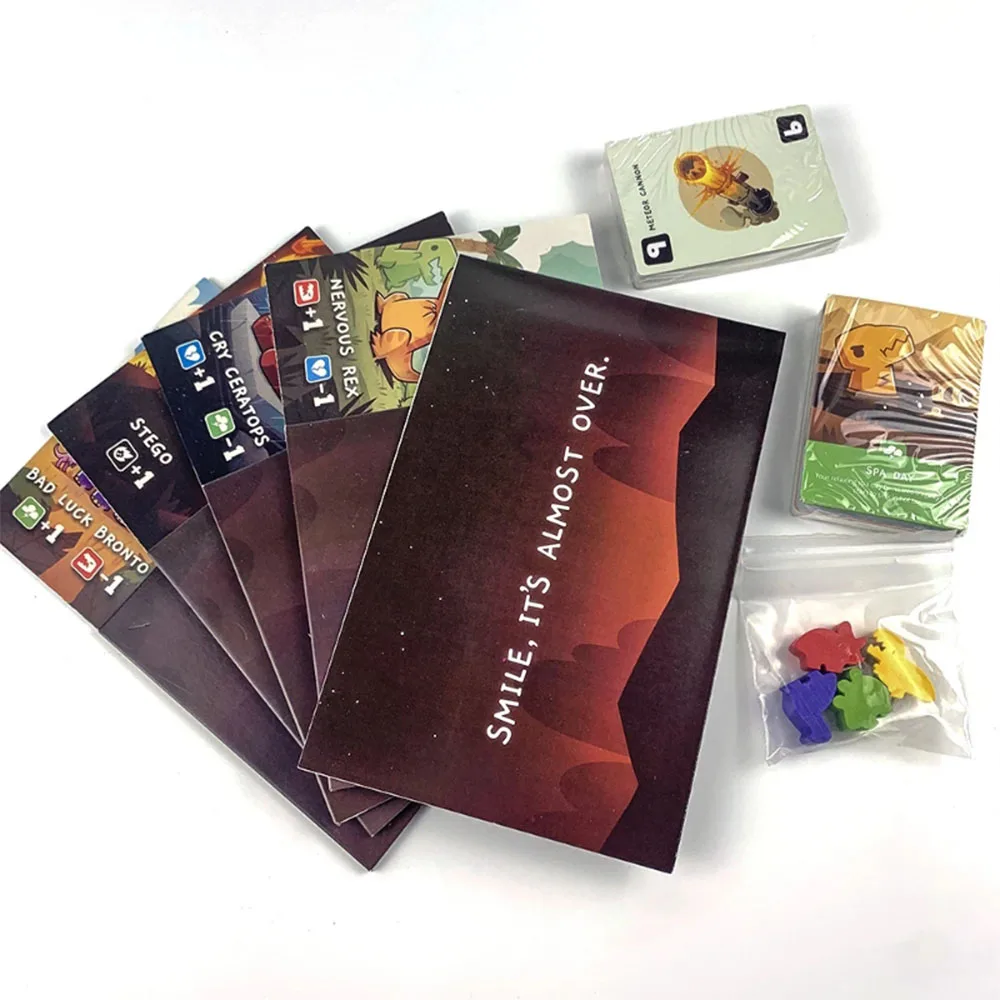 Happy Little Dinosaurs Engels Eenhoorn Schaak- en Kaartstrategie Gevaren Bordspel Kaarten