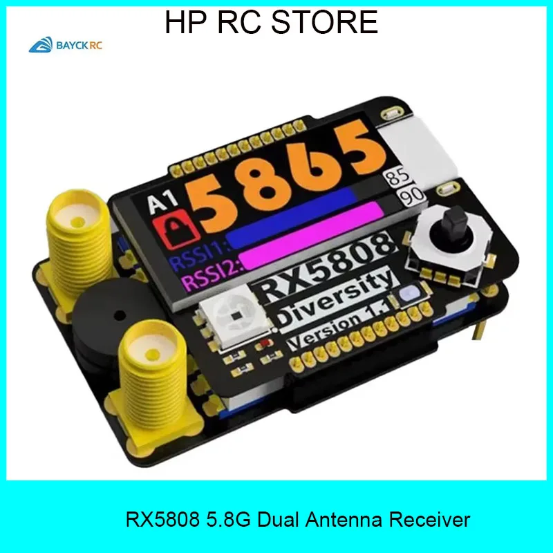 

RX5808 5.8G Dual Antenna Receiver Module - 5.8GHz RX for SKYZONE/Fatshark FPV Drone Goggles & RC Quadcopter Parts