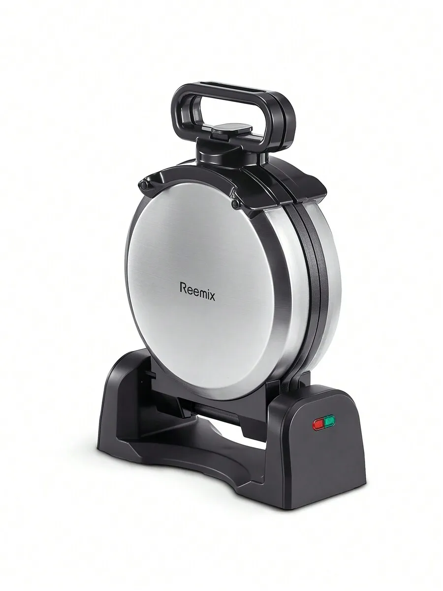 Waffle aker, Round Classic Beian Waffle Iron With 180°Rotating Den, Nonstick Plates & Cool Touch Handle, 1080 W Fast Heatin